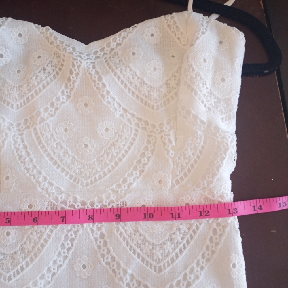 Anthropologie Lace Tiered Mermaid Bohemian Coquette Girl Coastal Cowgirl Dress S - Picture 11 of 12